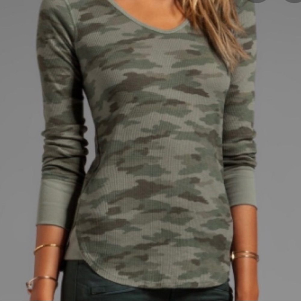 We the Free (Free People) long sleeve thermal camo top